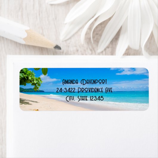 Zand en Surf Tropical Beach Etiket (Insitu)