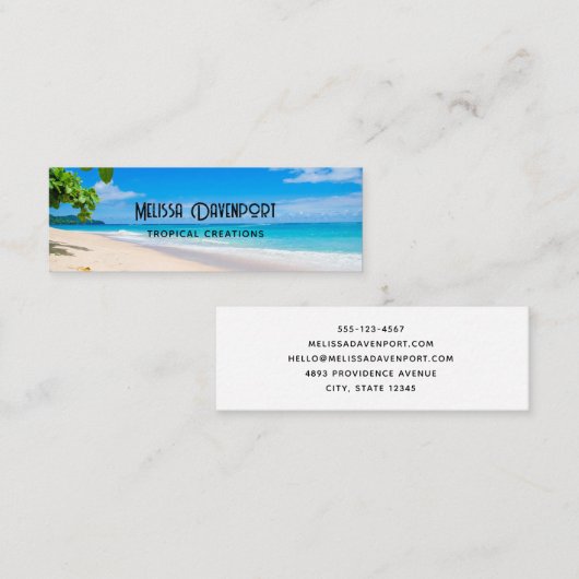 Zand en Surf Tropical Beach Mini Visitekaartje (Voorkant / Achterkant)