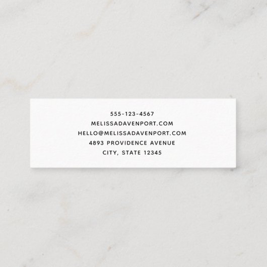 Zand en Surf Tropical Beach Mini Visitekaartje (Achterkant)