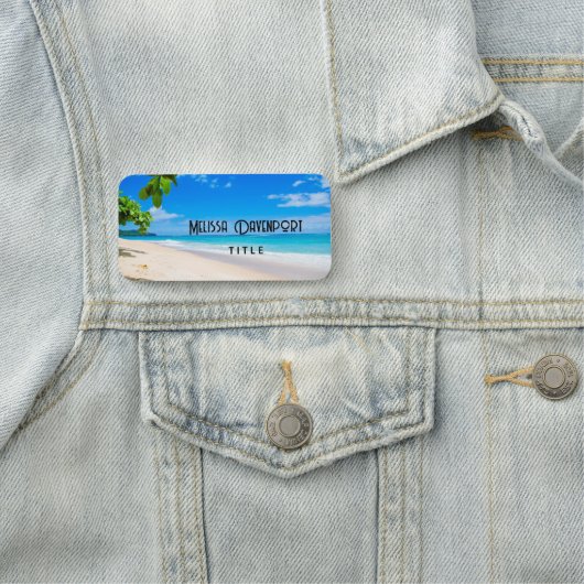 Zand en Surf Tropical Beach Naamplaatje (In situ)