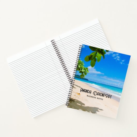 Zand en Surf Tropical Beach Notitieboek (Binnen)