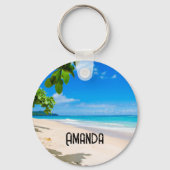 Zand en Surf Tropical Beach Sleutelhanger (Achterkant)
