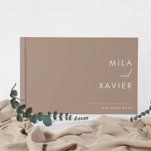 Zand en verhaal   Modern Minimal Wedding Guestbook Gastenboek