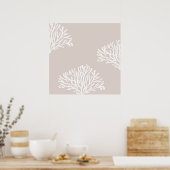 Zand- en witkoraal poster (Keuken)