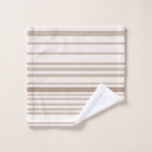 Zand en witte linnen strepen bad handdoek (Wasdoekje)