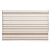 Zand en witte linnen strepen kussensloop (Achterkant)