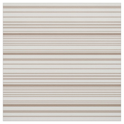 Zand en witte linnen strepen stof (Swatch)