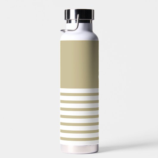 Zand- en witte strepen Nautical Personalized Waterfles (Rechts)