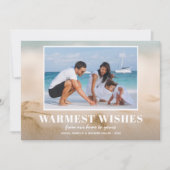 Zand en Zee Beach Feestdagenkaart (Voorkant)