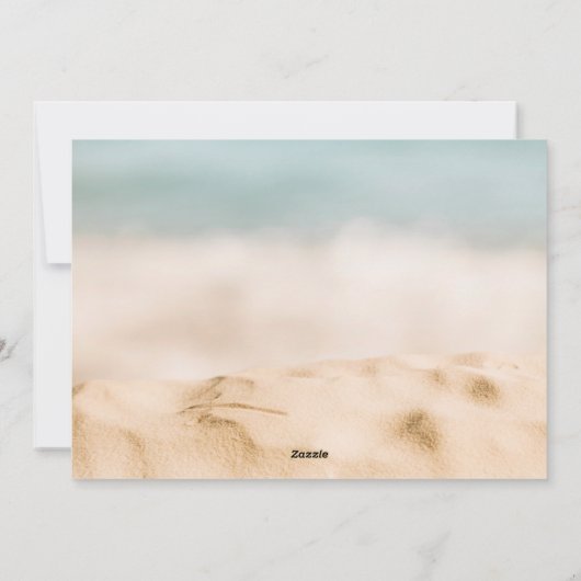 Zand en Zee Beach Feestdagenkaart (Achterkant)