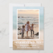 Zand en Zee Beach Feestdagenkaart (Voorkant)