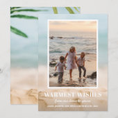 Zand en Zee Beach Feestdagenkaart (Voorkant / Achterkant)