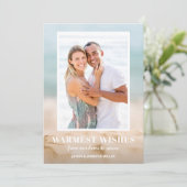 Zand en Zee Beach Feestdagenkaart (Staand voorkant)