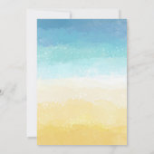 Zand en Zee Beach Getaway Uitnodiging (Achterkant)