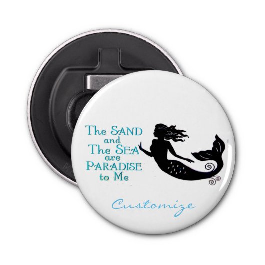 Zand en Zee Beach Mermaid Thunder_Cove Button Flesopener (Voorkant)