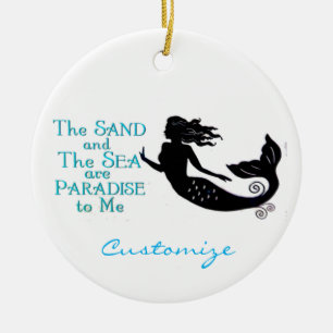 Zand en Zee Beach Mermaid Thunder_Cove Keramisch Ornament
