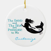 Zand en Zee Beach Mermaid Thunder_Cove Keramisch Ornament (Achterkant)