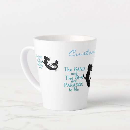 Zand en Zee Beach Mermaid Thunder_Cove Latte Mok (Linkerhoek)