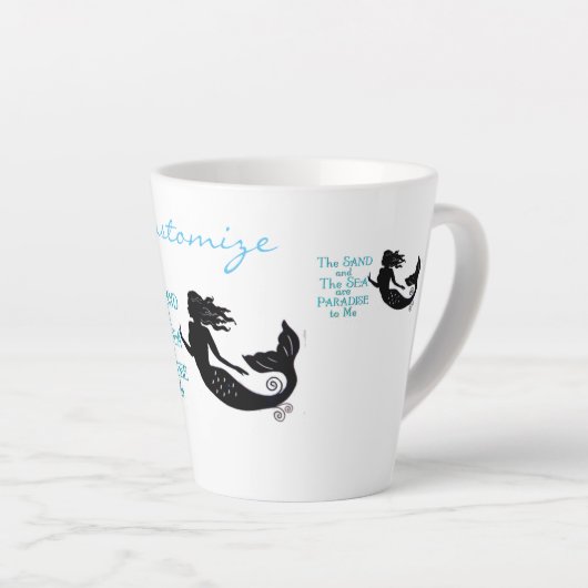 Zand en Zee Beach Mermaid Thunder_Cove Latte Mok (Rechterhoek)
