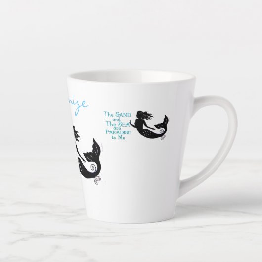 Zand en Zee Beach Mermaid Thunder_Cove Latte Mok (Rechts)