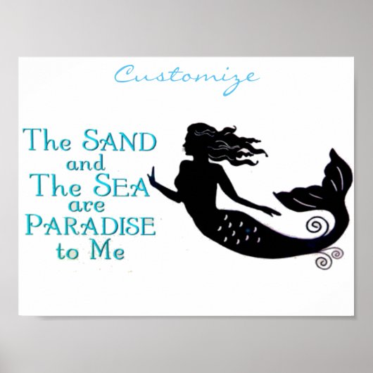 Zand en Zee Beach Mermaid Thunder_Cove Poster (Voorkant)