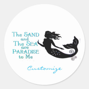 Zand en Zee Beach Mermaid Thunder_Cove Ronde Sticker