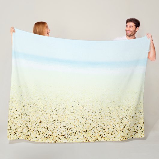 Zand en Zee Calm Coastal Fleece Deken (In situ)