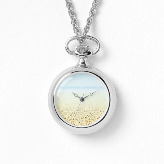 Zand en Zee Calm Coastal Horloge (Voorkant)
