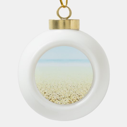 Zand en Zee Calm Coastal Keramische Bal Ornament (Voorkant)