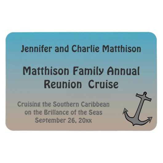 Zand en Zee Dark Stateroom Deurmarkering 2 Magneet (Horizontaal)