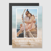 Zand en Zee Foto Kerst Magnetische Kaarten (Voorkant / Achterkant)