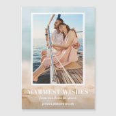 Zand en Zee Foto Kerst Magnetische Kaarten (Voorkant)