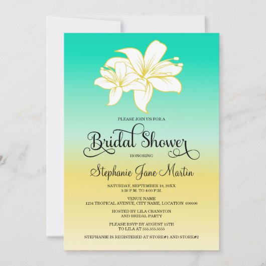 Zand en Zee Kleur Ombre Vrijgezellenfeest Kaart (Voorkant)