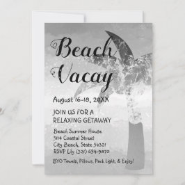 Zand en Zee Palm Tree Beach Getaway Uitnodiging