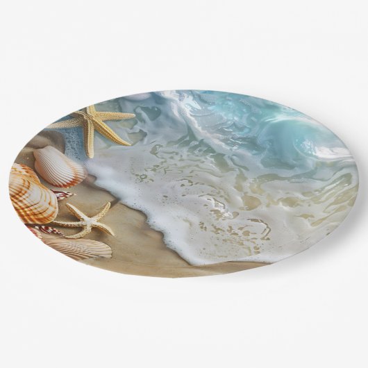 Zand en Zee Papieren Bordje (Gekanteld)