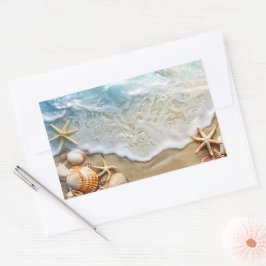 Zand en Zee Rechthoekige Sticker