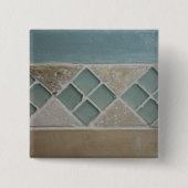 Zand en Zee Vierkante Button 5,1 Cm (Voorkant)