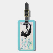 zand- en zee-zeemblauw bagagelabel (Voorkant verticaal)