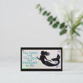 zand- en zee-zeemeermin visitekaartje 3 (Staand voorkant)