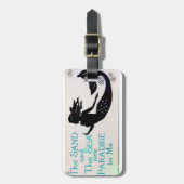 Zand en zee zeemeerminnend bagagelabel (Voorkant verticaal)