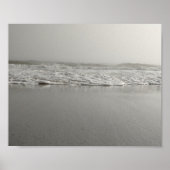 Zand en Zee (zwart en wit) Poster (Voorkant)