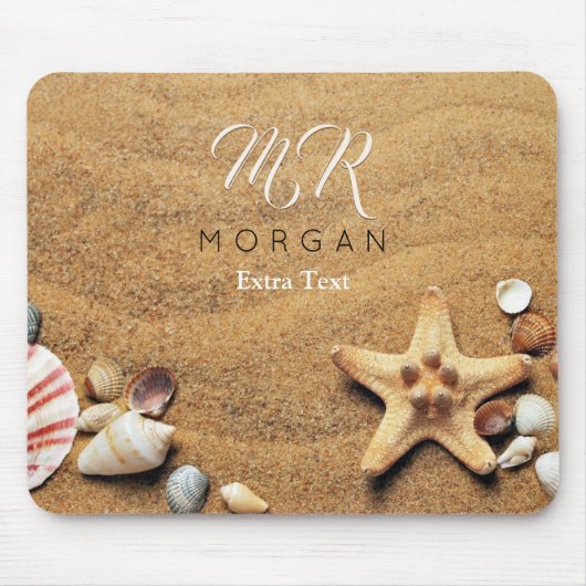Zand- en zeeluiken, DIY-naam en -monogram, extra t Muismat (Voorkant)