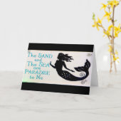 zand en zeemeerminwenskaart kaart (Gele Bloem)