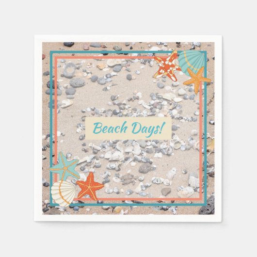 Zand- en zeeschelpdieren servet (Voorkant)