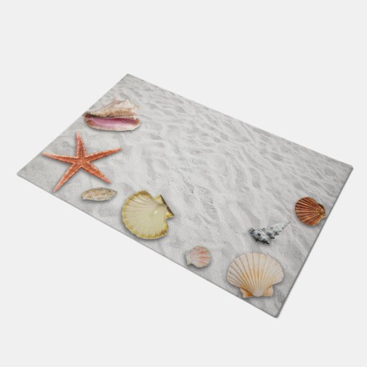 Zand en zeeschelpen deurmat (Schuin)