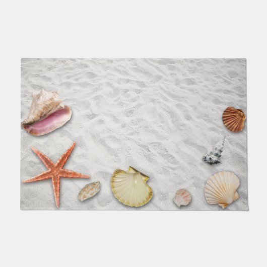 Zand en zeeschelpen deurmat (Voorkant)