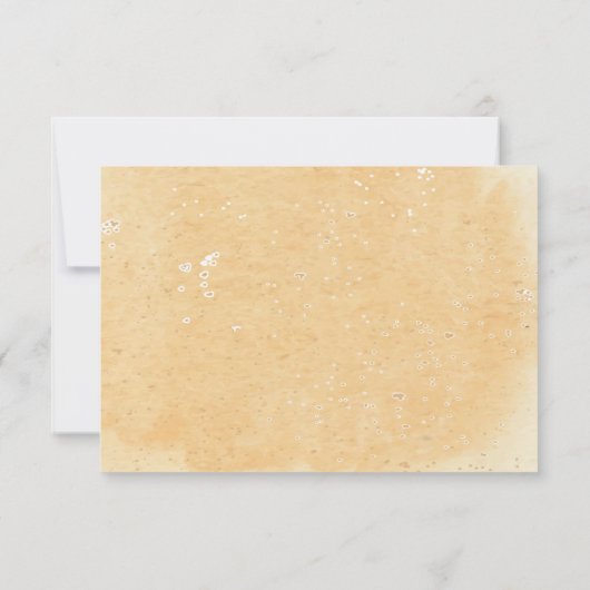 Zand- en zeeschelpen/strand bruiloft RSVP (Achterkant)