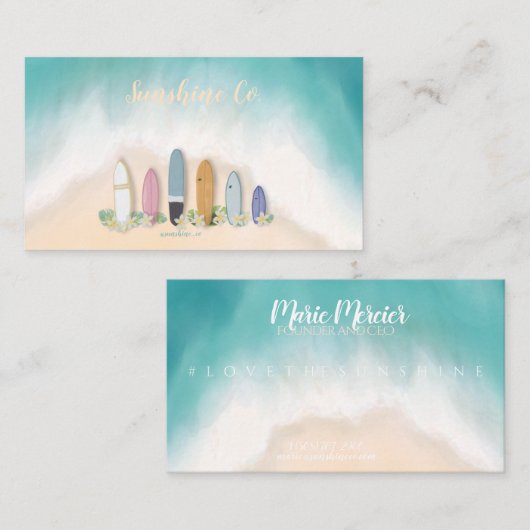 Zand en zonneschijn visitekaartje (Voorkant / Achterkant)