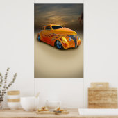 zand en zonsondergang poster (Keuken)