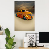 zand en zonsondergang poster (Thuiskantoor)